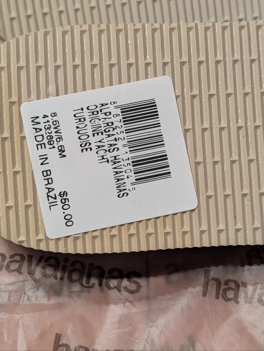 NEW Havaianas Alpargatas Yacht Turquoise Slip-On Espadrille Shoes Sz 6.5 Women